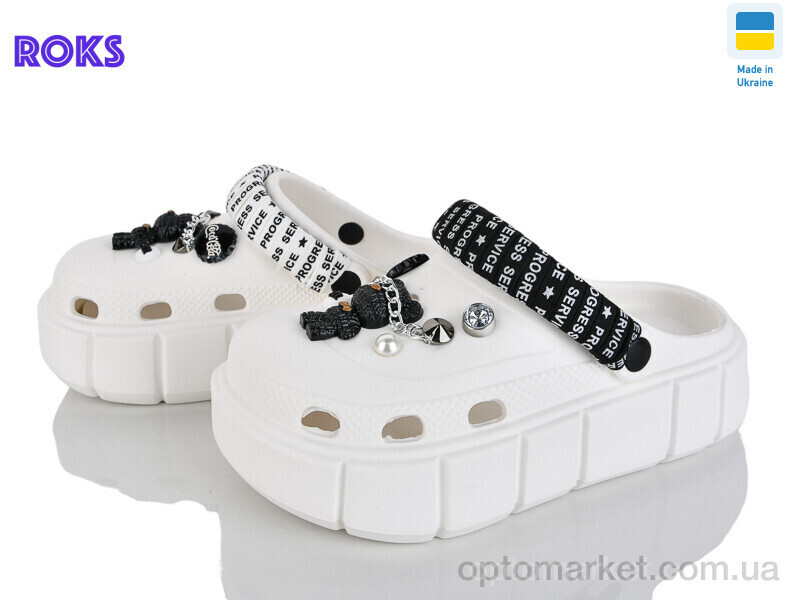 Купить Крокси жіночі 152-2-4 білий Progress білий, фото 2