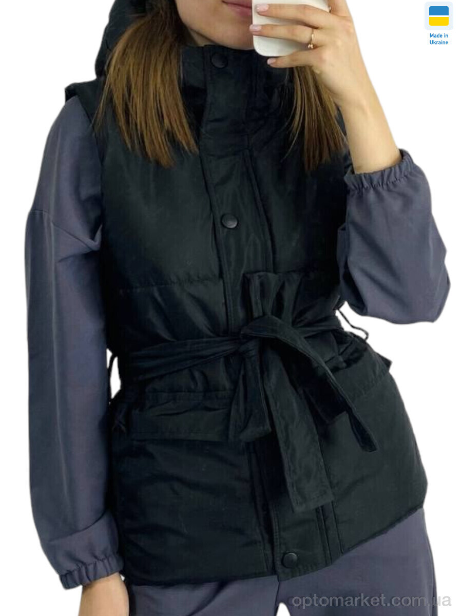 Купить Жилетка жіночі 1524 чорний KRAM чорний, фото 2