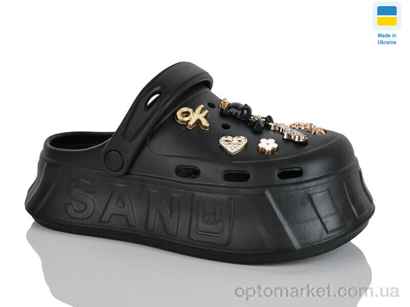 Купить Крокси жіночі 156-1 чорний Progress чорний, фото 2