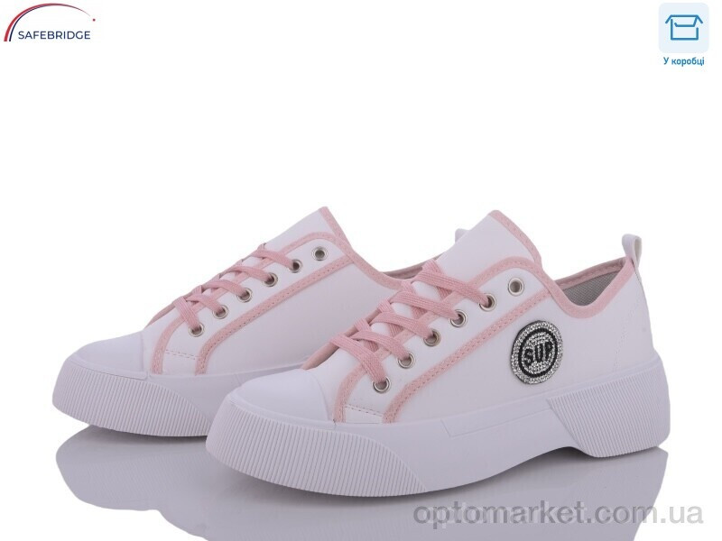 Купить Кеди жіночі 17-4 білий-рожевий Victoria білий, фото 2