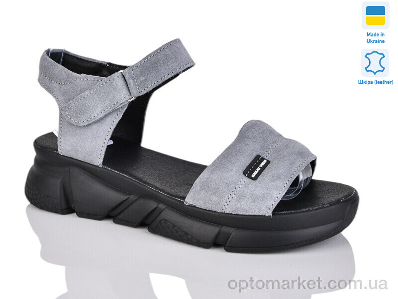 Купить Босоніжки жіночі 1708-1 серый замш Sali сірий, фото 2