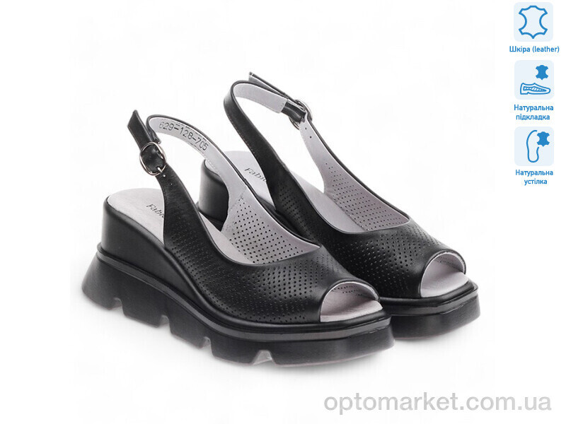 Купить Босоніжки жіночі 171848 Fabio Monelli чорний, фото 2