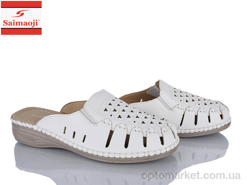 Купить Шльопанці жіночі 172-2 Saimaoji білий, фото 2