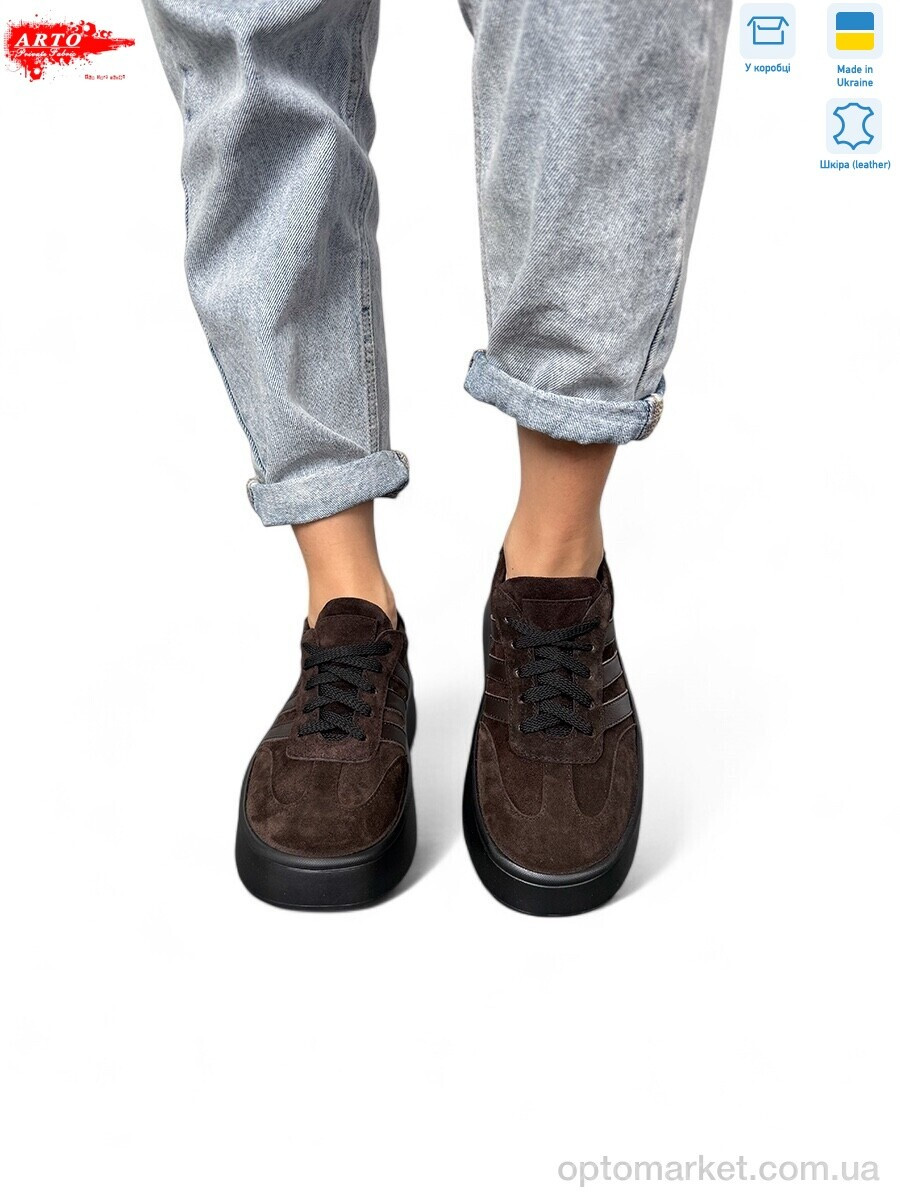 Купить Кросівки жіночі 179 кор.з. ARTO коричневий, фото 3