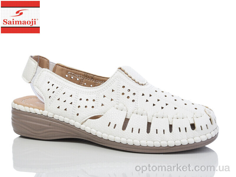 Купить Босоніжки жіночі 181-2 Saimaoji білий, фото 2
