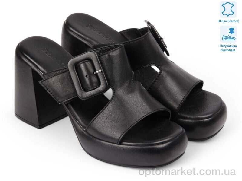 Купить Шльопанці жіночі 184798 Fabio Monelli чорний, фото 2