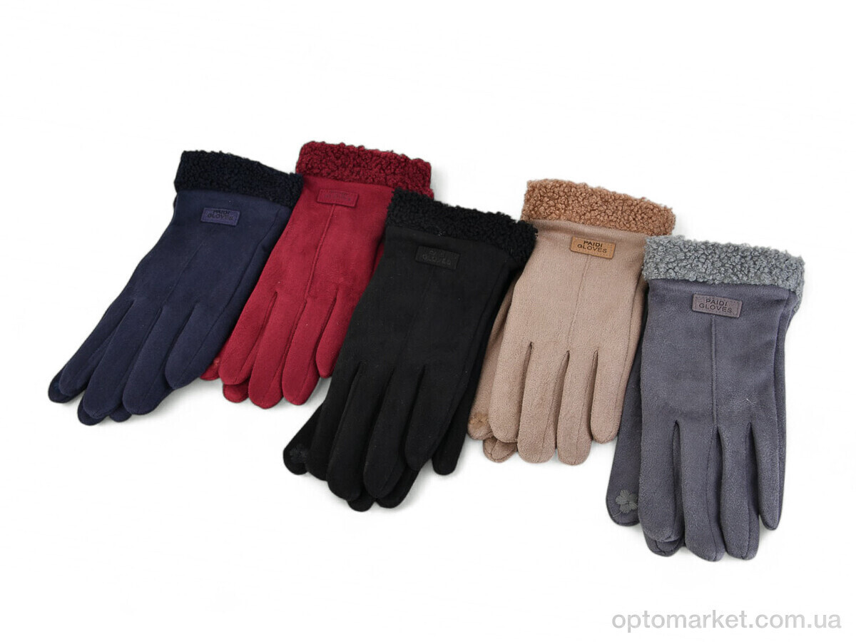 Купить Рукавички жіночі 189 замш mix Paidi мікс, фото 3