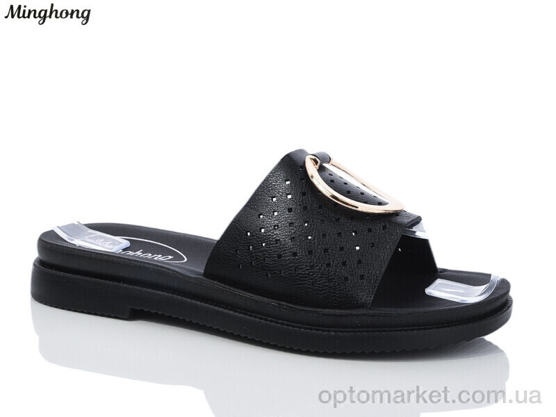 Купить Шльопанці жіночі 1917-1 Minghong чорний, фото 2
