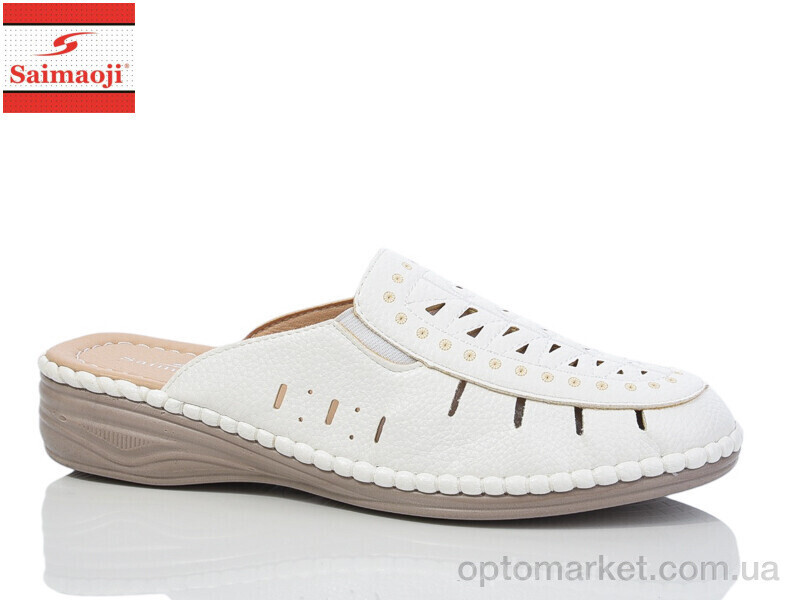 Купить Шльопанці жіночі 192-2 Saimaoji білий, фото 2