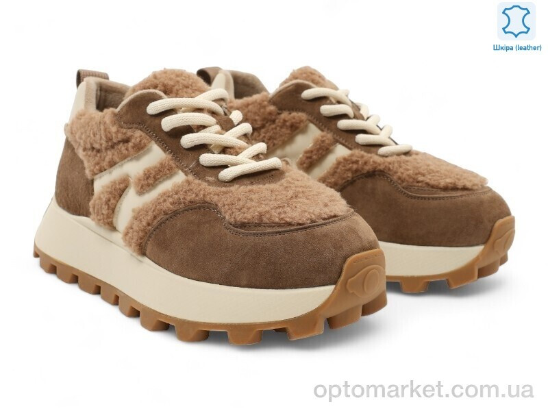 Купить Кросівки жіночі 192575 ALLSY коричневий, фото 4