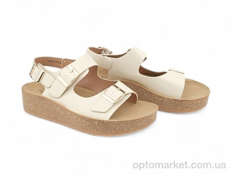 Купить Босоніжки жіночі 196653 ALLSY бежевий, фото 2