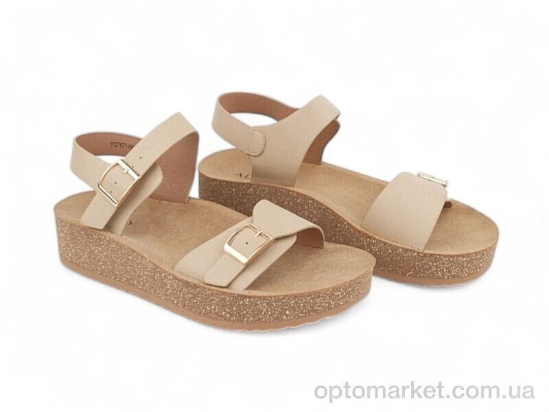 Купить Босоніжки жіночі 196662 ALLSY бежевий, фото 2