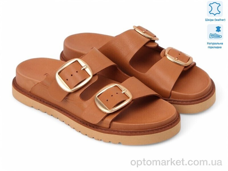 Купить Шльопанці жіночі 200070 Fabio Monelli camel, фото 2