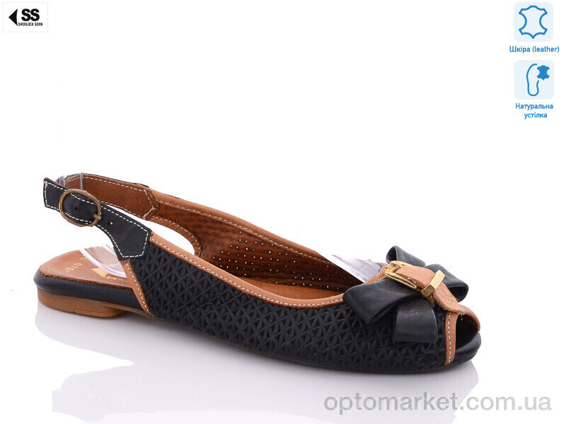 Купить Босоніжки жіночі 2020 Sherlock Soon чорний, фото 2