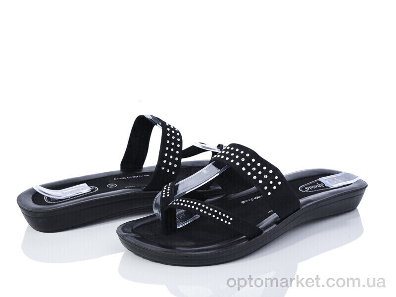 Купить Шльопанці жіночі 2024-040 чорний Demur чорний, фото 2