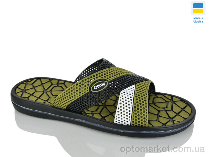 Купить Шльопанці чоловічі 203 хакі Olimp зелений, фото 2