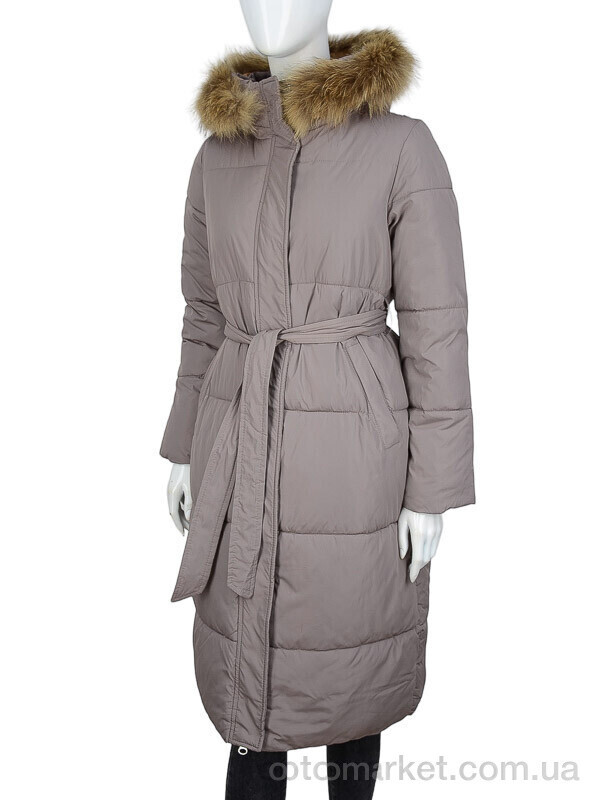 Купить Пальто жіночі 2096 d.beige AS.YLM бежевий, фото 4