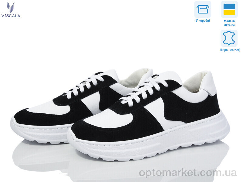 Купить Кросівки жіночі 21206 біл-чорний Viscala білий, фото 2