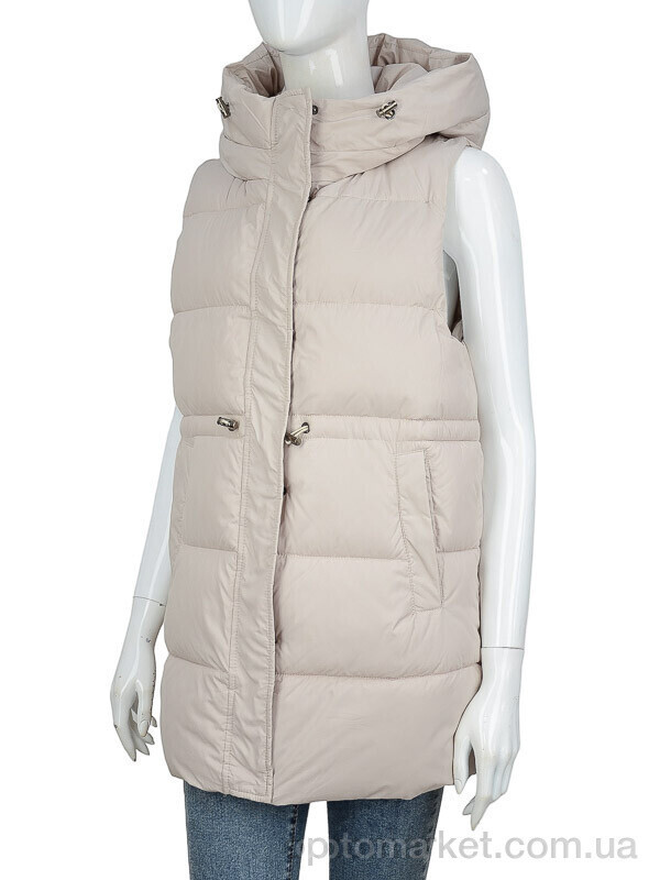 Купить Жилетка жіночі 22-537 beige Aixiaohua бежевий, фото 3