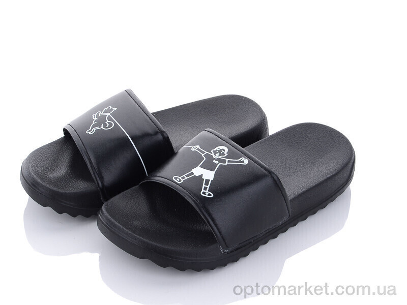 Купить Шльопанці дитячі 2206-1 Crayon чорний, фото 2