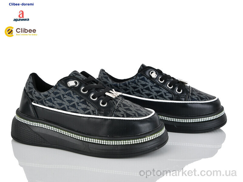 Купить Кросівки дитячі 2221A black Apawwa чорний, фото 2