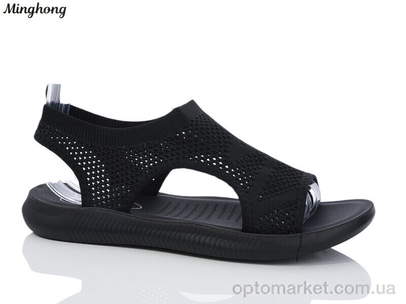 Купить Босоніжки жіночі 2333-1 Minghong чорний, фото 2