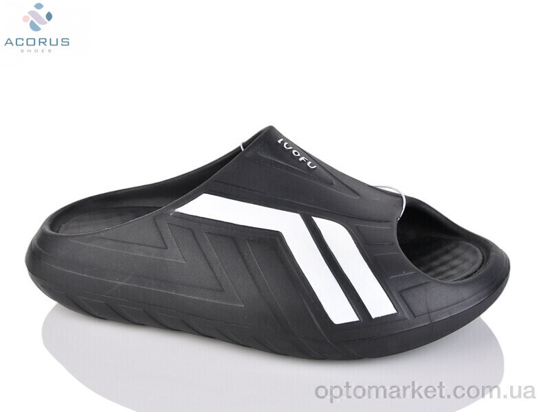 Купить Шльопанці чоловічі 24-139 black Luofu чорний, фото 2