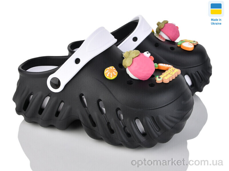 Купить Крокси жіночі 24505-361B Luck Line чорний, фото 2