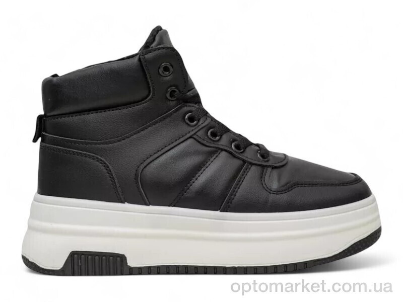 Купить Кросівки жіночі 248RAM014 чорно-білий Massmag чорний, фото 6