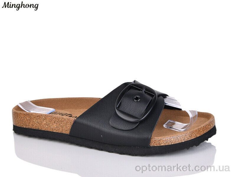 Купить Шльопанці жіночі 2501 black Minghong чорний, фото 2