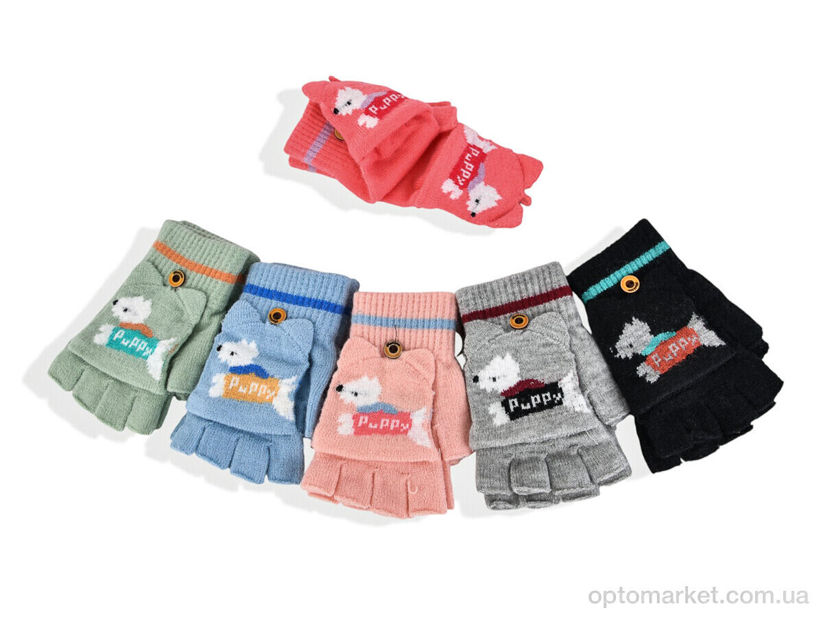 Купить Рукавиці дитячі 2501S (12см) хутро mix Rubi мікс, фото 3