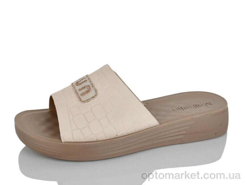 Купить Шльопанці жіночі 2506 MaiNeLin бежевий, фото 2