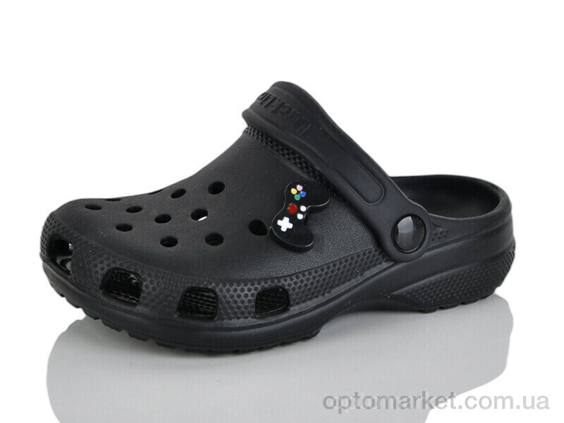 Купить Крокси дитячі 26-3101-2810 Luck Line чорний, фото 3