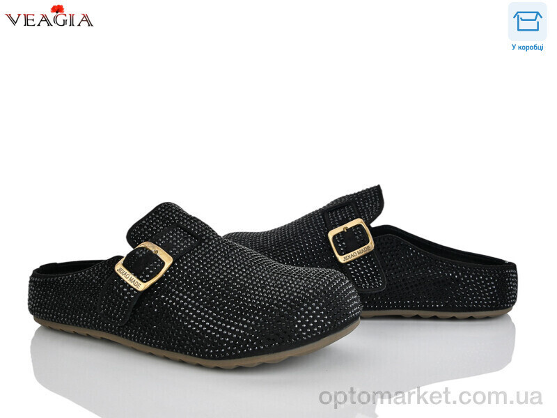Купить Шльопанці жіночі 2603-1 Veagia чорний, фото 2