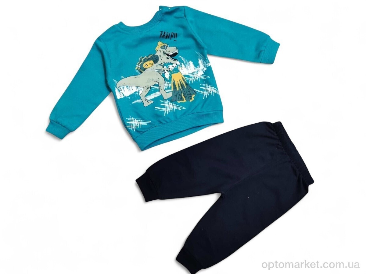 Купить Комплекти дитячі дитячі 2657 бірюзовий батнік-штани Bilkon Baby блакитний, фото 2