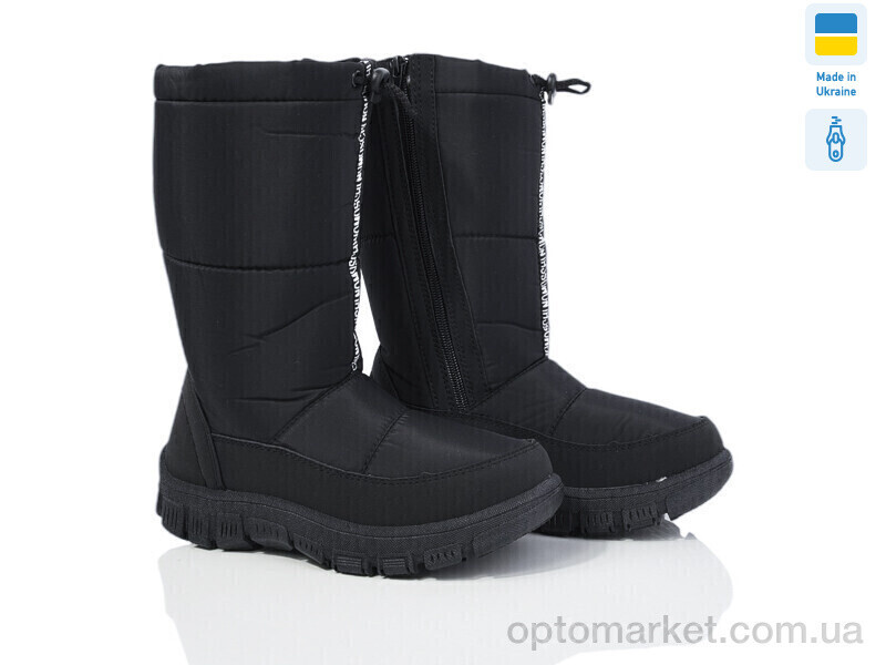 Купить Дутики жіночі 304 ЧП чорний Favorit чорний, фото 2