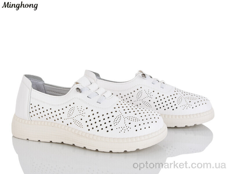 Купить Туфлі жіночі 306-2 Minghong білий, фото 2