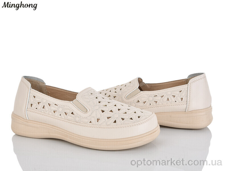 Купить Туфлі жіночі 310-3 Minghong бежевий, фото 2