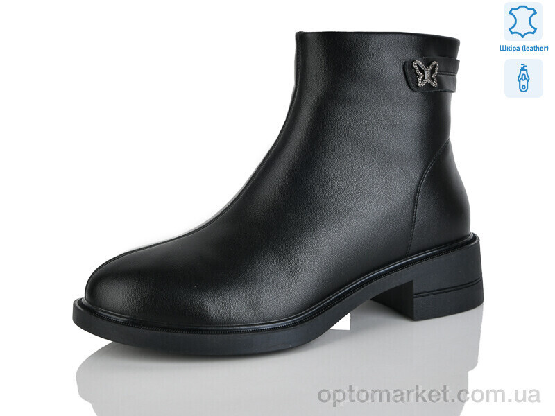 Купить Черевики жіночі 3105-1 Yimeili чорний, фото 2