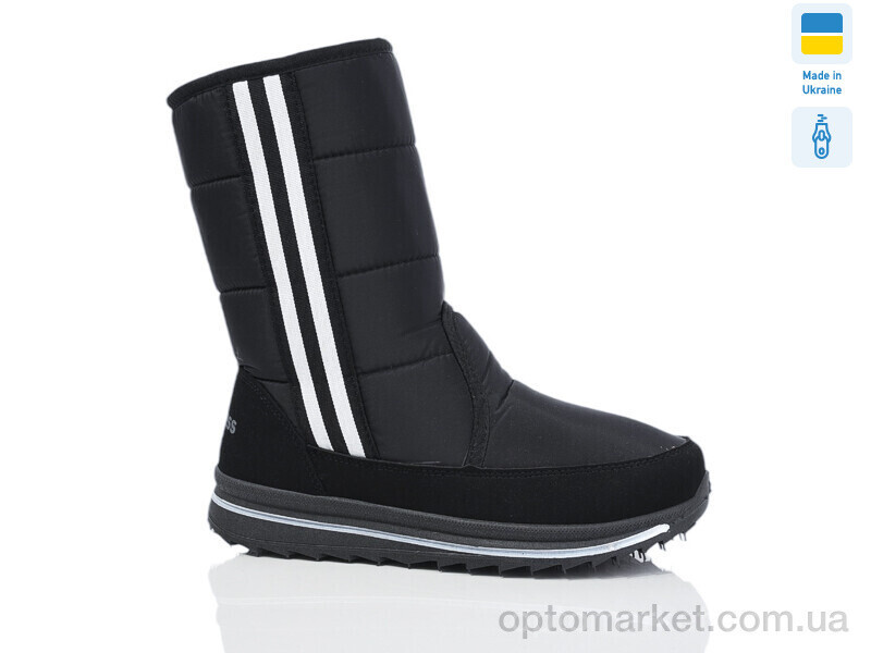 Купить Дутики жіночі 3105 Progress чорний, фото 2