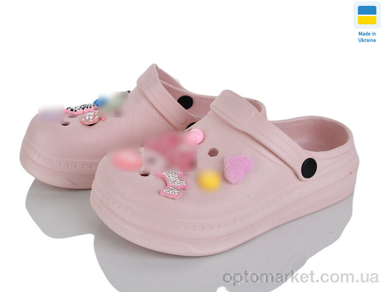 Купить Крокси дитячі 312-4 барбі пудра Golden Lion рожевий, фото 3