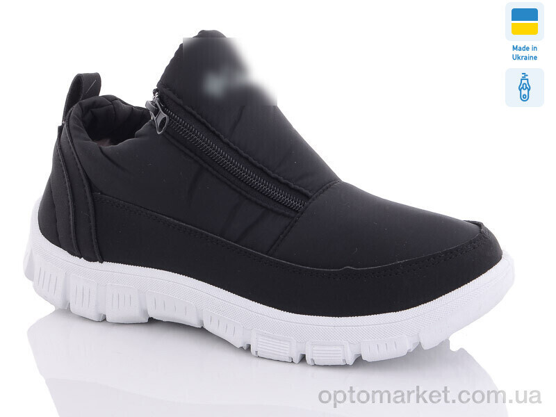 Купить Черевики жіночі 317 біла підошва Inblue чорний, фото 3