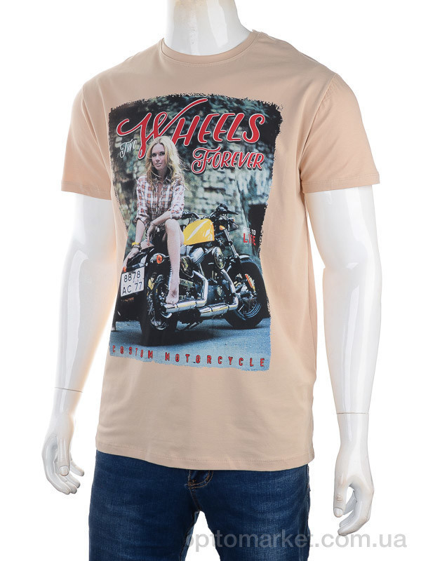 Купить Футболка чоловічі 3186-2928-6 beige Daniel Jones бежевий, фото 4