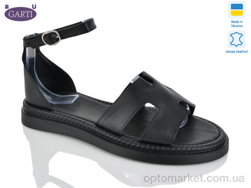 Купить Босоніжки жіночі 3194 чорна шкіра Garti чорний, фото 2