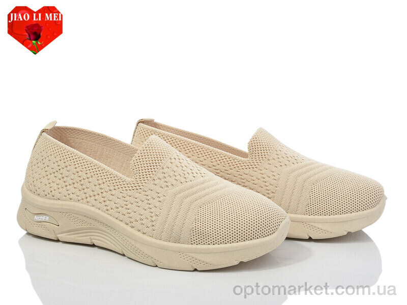 Купить Сліпони жіночі 329-5 Jiao Li Mei бежевий, фото 2