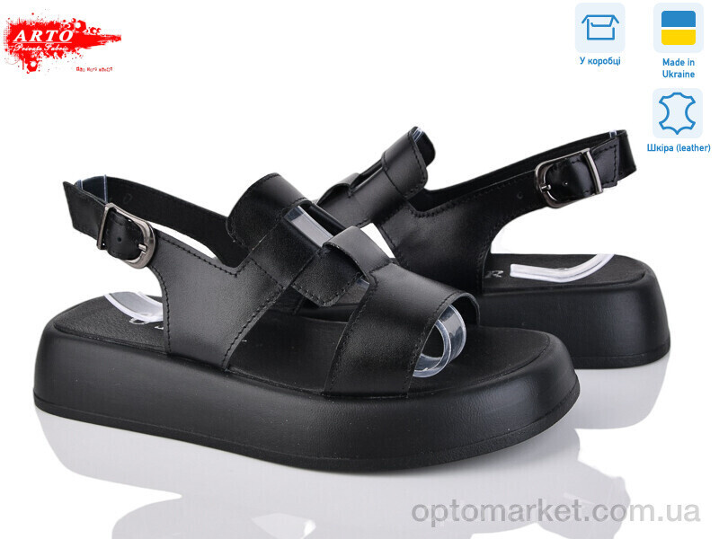 Купить Босоніжки жіночі 3303 ч.к. ARTO чорний, фото 2