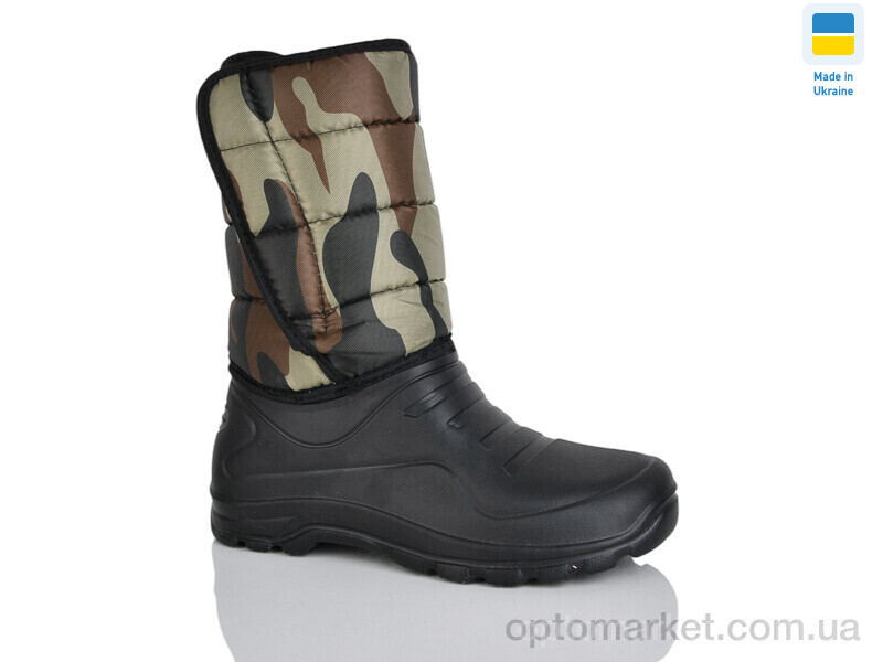 Купить Чоботи з піни чоловічі 334 хакі Olimp чорний, фото 2