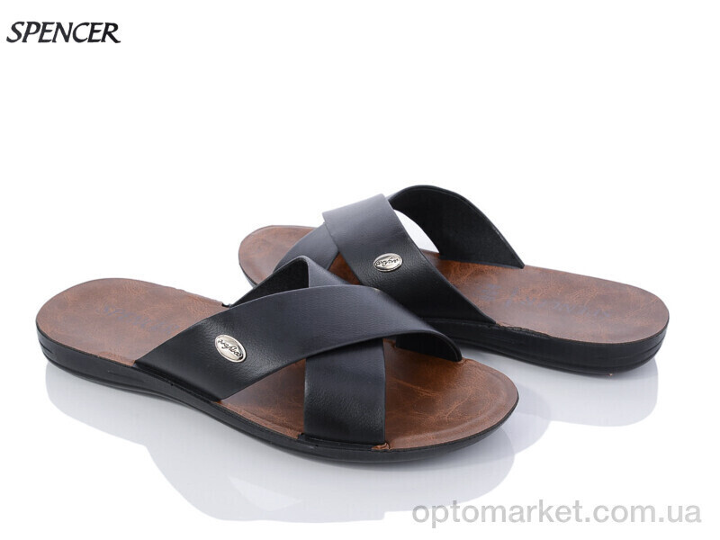 Купить Шльопанці чоловічі 3404 black Spencer чорний, фото 2