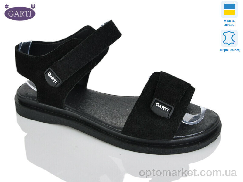 Купить Босоніжки жіночі 36 чорний замш Garti чорний, фото 2