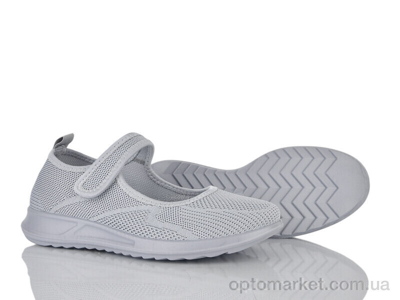 Купить Балетки жіночі 369-670 Бабочка-Mengfuna-AESD сірий, фото 2